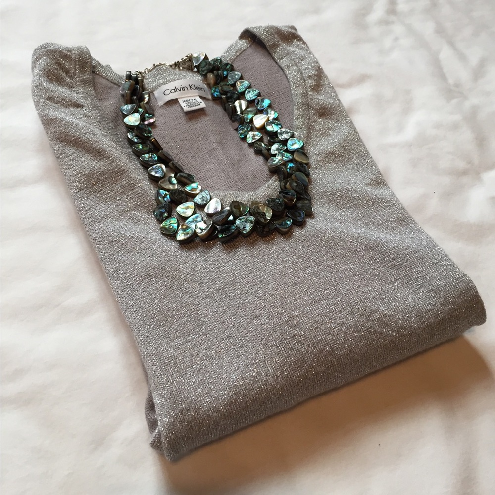 ⭐️ Calvin Klein Silver Sweater